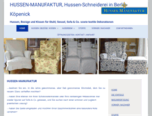 Tablet Screenshot of hussen-manufaktur.de